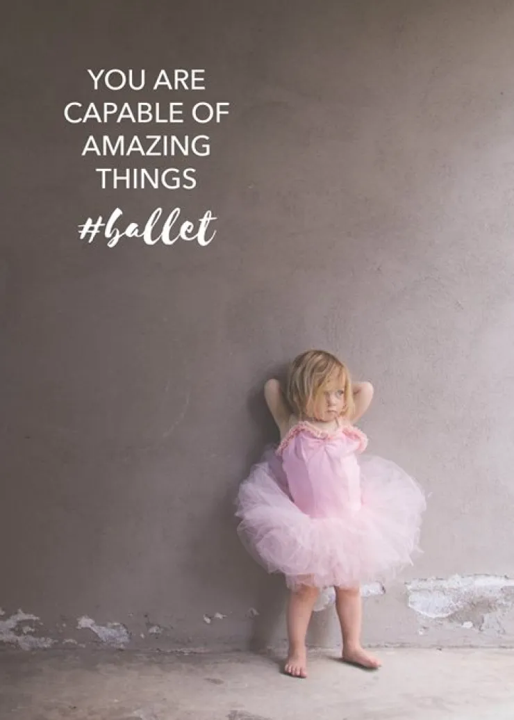 Dansebutikken Balletplakat lille pige rosa tutu