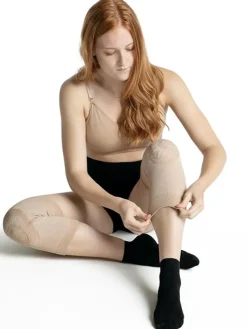 Dansebutikken Beige gele knæbeskyttere til dans