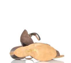 Dame Dansebutikken Beige/brun ruskinds dansesko 6 cm hæl Rummos