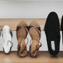 Dame Dansebutikken Beige/brun ruskinds dansesko 6 cm hæl Rummos