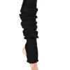 Dansebutikken Benvarmere rib strik sort 85 cm Seré