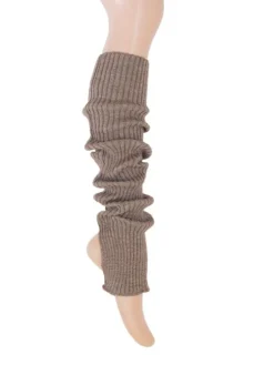 Dansebutikken Benvarmere ribstrik lysebrun 65 cm Seré