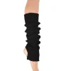 Dansebutikken Benvarmere ribstrik sort 65 cm Seré