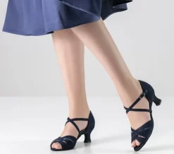 Dame Dansebutikken Blå Ebony dansesko i ruskind Werner Kern
