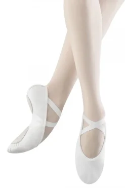 Dansebutikken Bloch hvid springsko/soft balletsko split sål