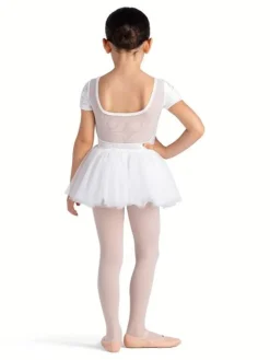 Børn Dansebutikken Bloch hvidt tutu med korte ærmer og velour