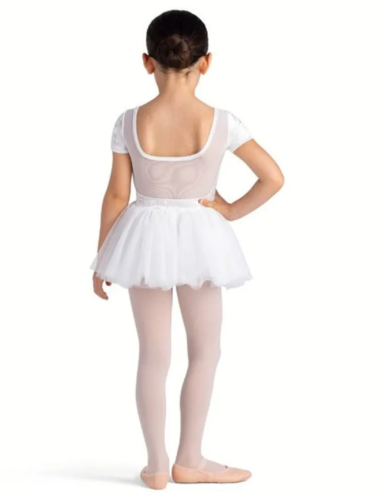 Børn Dansebutikken Bloch hvidt tutu med korte ærmer og velour