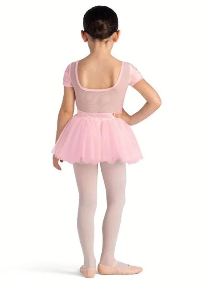 Børn Dansebutikken Bloch rosa tutu med korte ærmer og velour