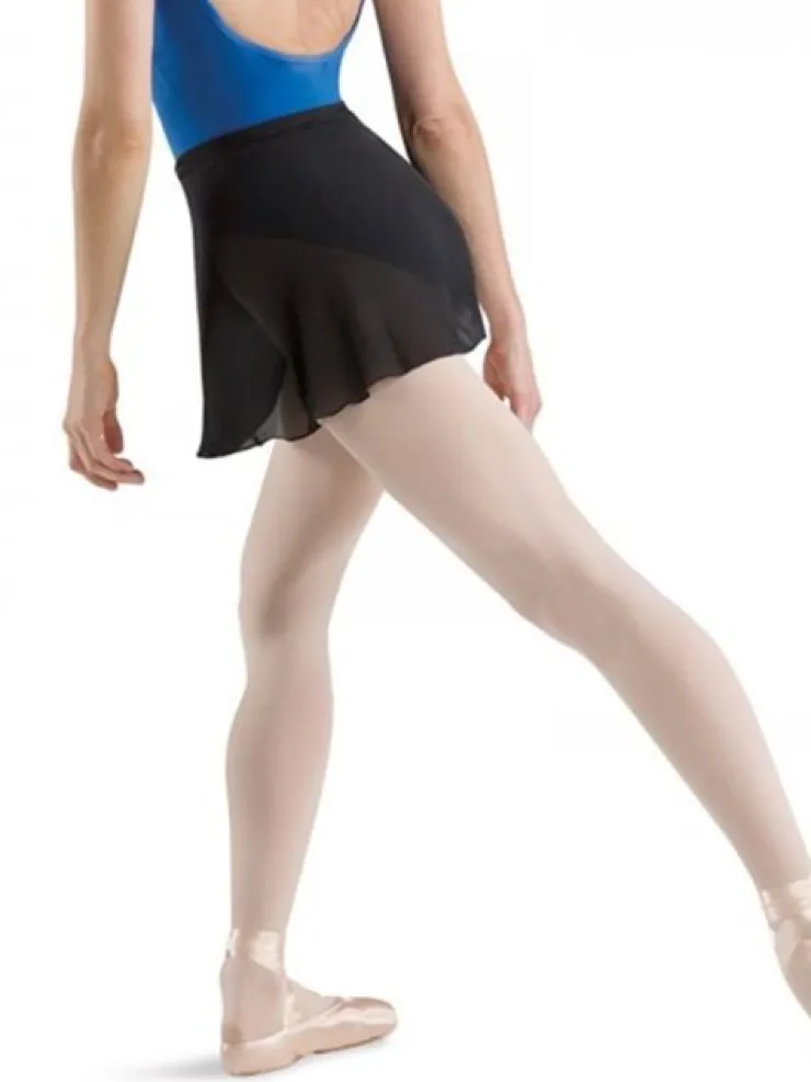 Dame Dansebutikken Bloch sort kort chiffon slå om skirt