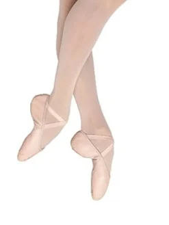 Dansebutikken Bloch springsko/ soft balletsko rosa splitsål