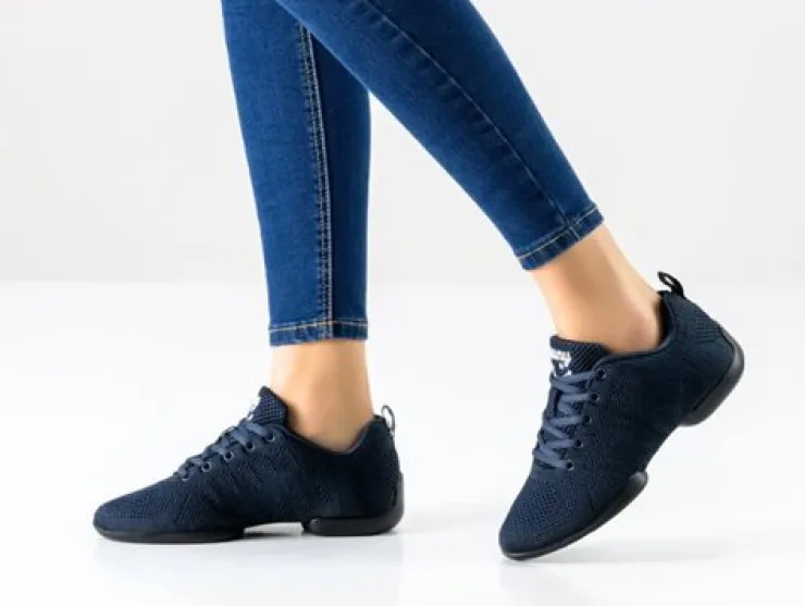 Dame Dansebutikken Blåsorte sneaker åndbar strik til damer - Suny