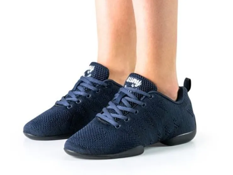 Dame Dansebutikken Blåsorte sneaker åndbar strik til damer - Suny