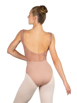 Dame Dansebutikken Cafe au lait balletdragt m.bredde stropper Ballet Rosa