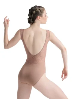 Dame Dansebutikken Cafe au lait balletdragt m.bredde stropper Ballet Rosa
