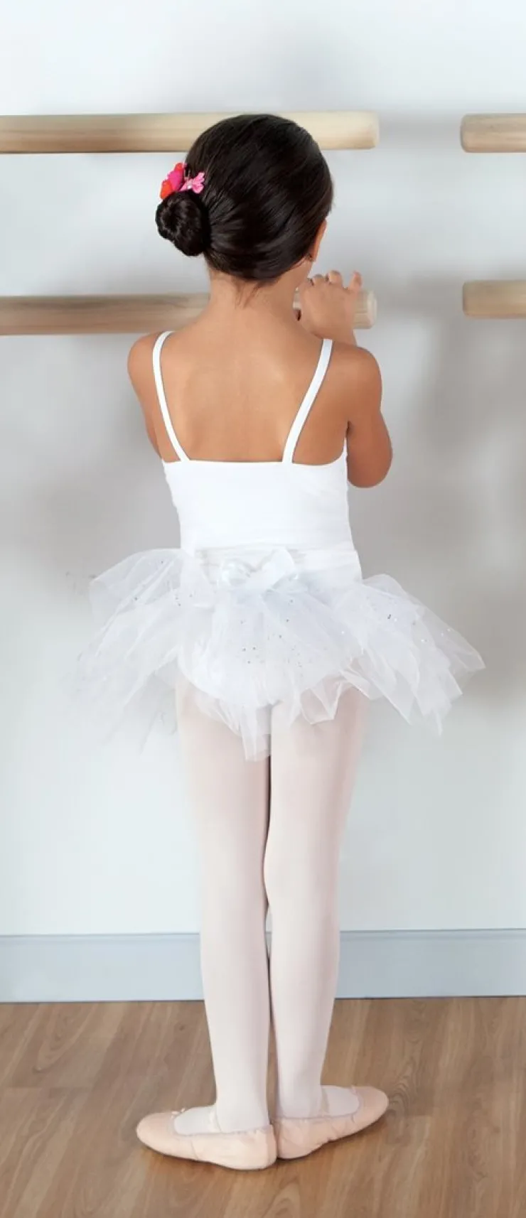 Børn Dansebutikken Capezio hvid dragt og tutu skørt i et