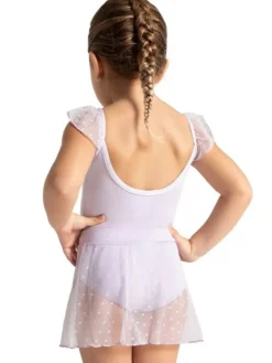 Børn Dansebutikken Capezio lys lavendel dragt med flæse ærmer til piger