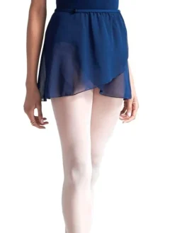 Dame Dansebutikken Capezio navy chiffon wrap skirt