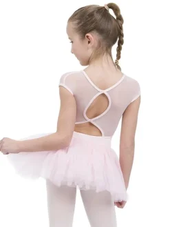 Børn Dansebutikken Capezio rosa dragt med påsyet tutu skørt