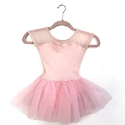 Børn Dansebutikken Capezio rosa dragt med påsyet tutu skørt