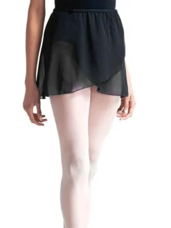 Dame Dansebutikken Capezio sort chiffon wrap skirt