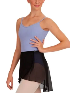 Dame Dansebutikken Capezio sort chiffon wrap skirt