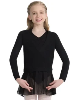 Børn Dansebutikken Capezio sort slå om cardigan