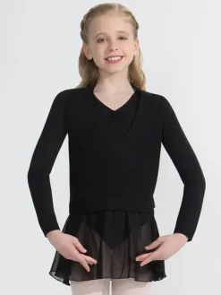 Børn Dansebutikken Capezio sort slå om cardigan