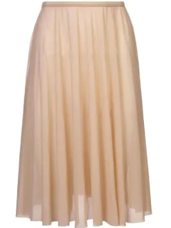 Dame Dansebutikken Creme farvet langt pull on mesh skørt fra Mara Dancewear