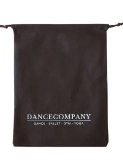 Dansebutikken Dancecompany mørkebrun skopose med logo