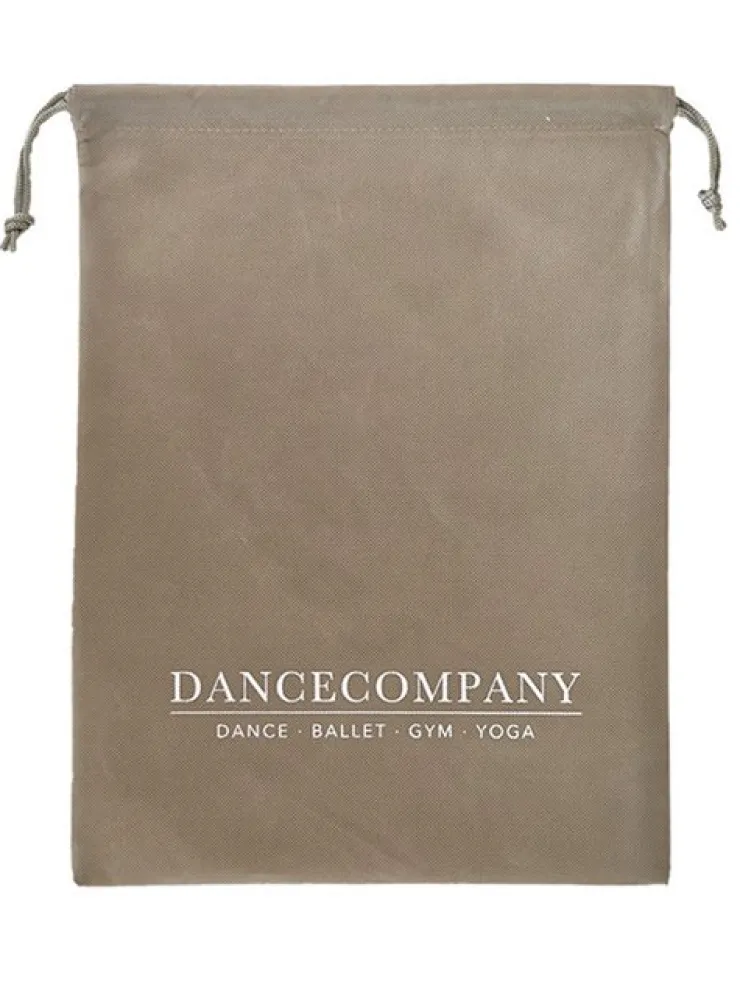 Dansebutikken Dancecompany sandfarvet skopose med logo