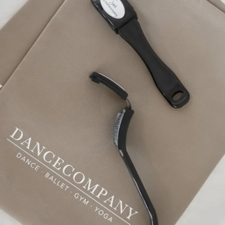 Dansebutikken Dancecompany sandfarvet skopose med logo