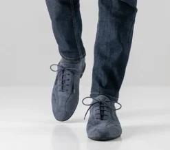 Dansebutikken Dansesko flot blå ruskind Werner Kern
