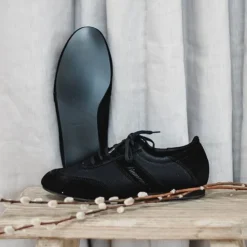 Dansebutikken Diamant sorte dansesneaker vario spin sål til herrer