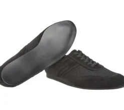 Dansebutikken Diamant sorte dansesneaker vario spin sål til herrer