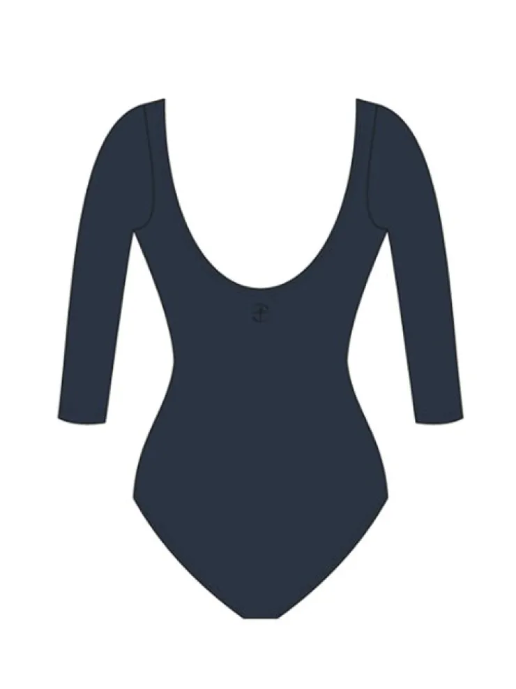 Dame Dansebutikken Dragt med 3/4 ærmer i navy fra Wear Moi