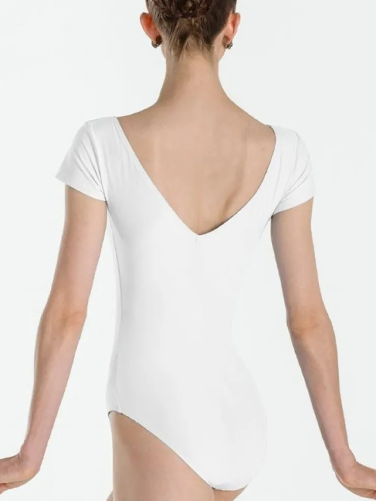 Dame Dansebutikken Dragt med korte ærmer i hvid fra Wear Moi