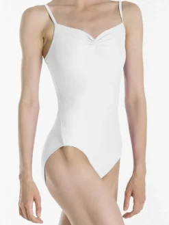 Dame Dansebutikken Dragt med tynde stropper og rynk i hvid fra Wear Moi