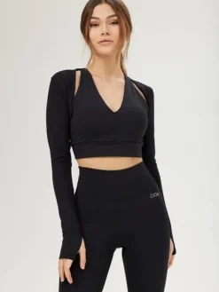 Dame Dansebutikken Drop of Mindfulness bolero i sort