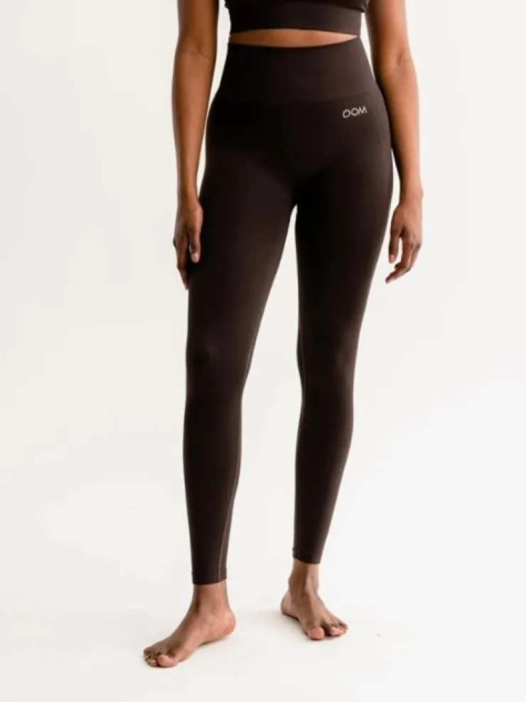 Dansebutikken Drop of mindfulness mørkbrune seamless leggings