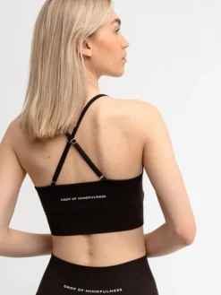 Dame Dansebutikken Drop of mindfulness seamless sports top mørkebrun