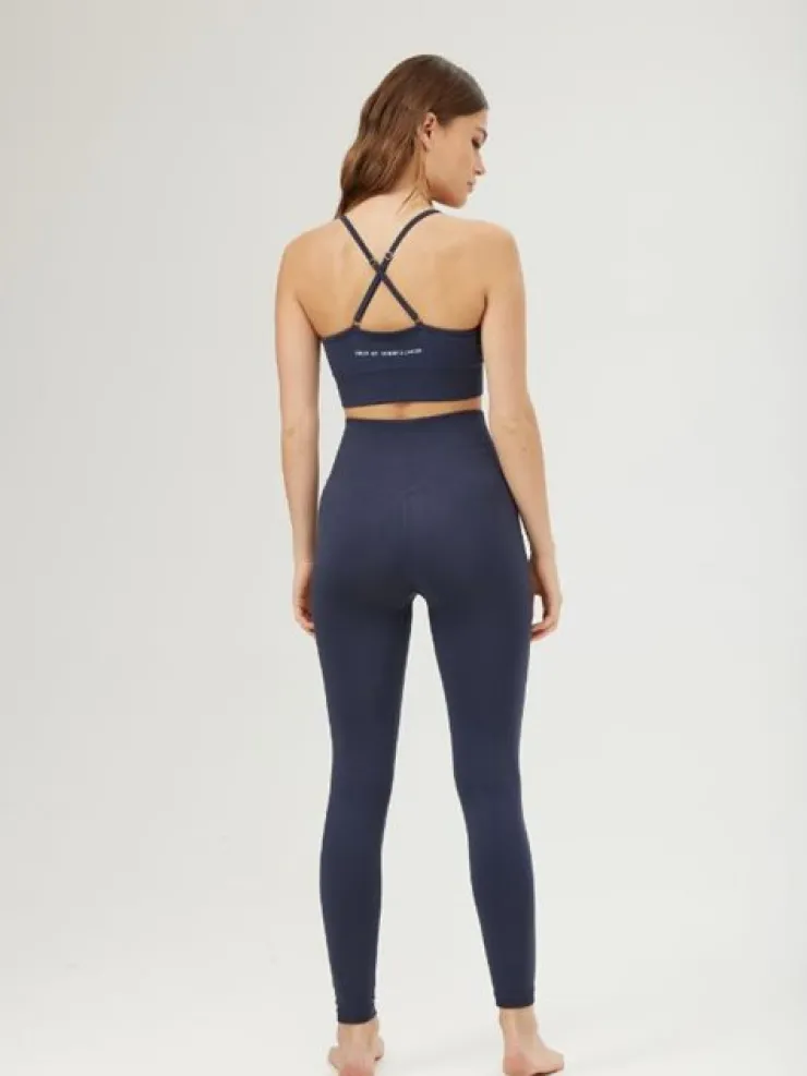 Dansebutikken Drop of mindfulness seamless leggings i mørkeblå