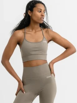 Dame Dansebutikken Drop of mindfulness seamless sports top salvie grøn