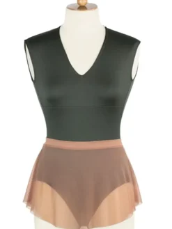 Dame Dansebutikken Flot kort cafe au lait balletskørt fra balletrosa