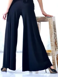 Dame Dansebutikken Flotte sorte bukser med vidde - Danceeverywear