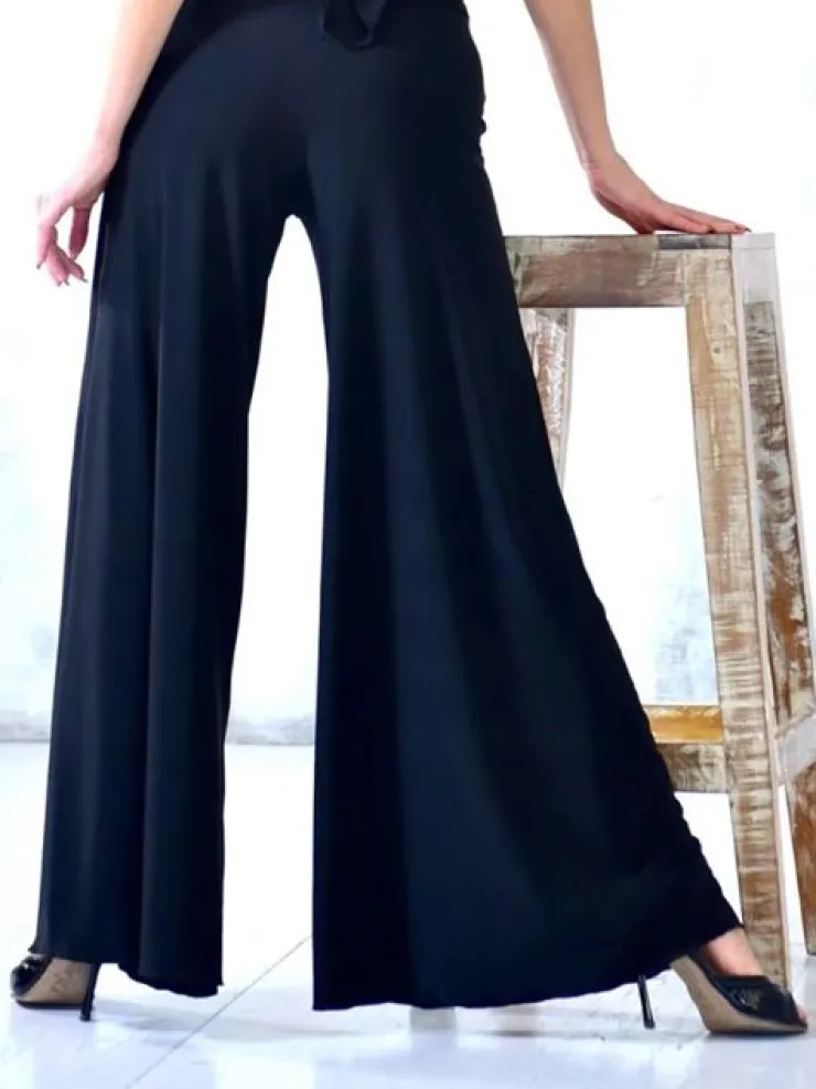 Dame Dansebutikken Flotte sorte bukser med vidde - Danceeverywear