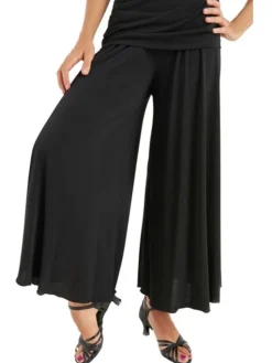 Dame Dansebutikken Flotte sorte bukser m.vidde - Ready4dance