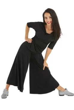 Dame Dansebutikken Flotte sorte bukser m.vidde - Ready4dance