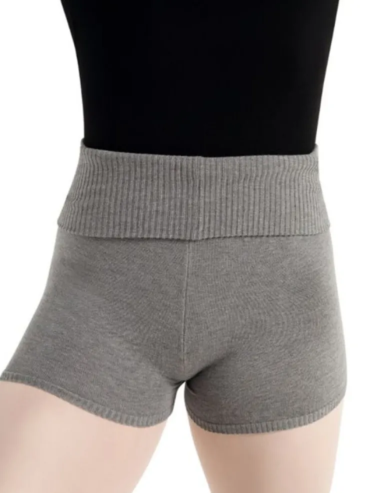 Dame Dansebutikken Grå strik balletshorts til teen og damer Capezio