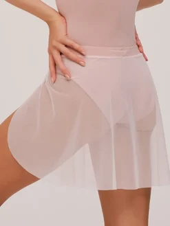 Dame Dansebutikken Grishko tea rosa pull on faux wrap skørt