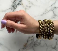 Dansebutikken Guld rhinsten armbånd